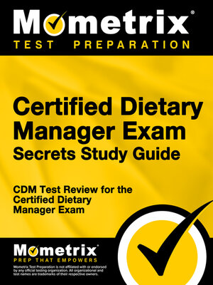 cover image of Certified Dietary Manager Exam Secrets Study Guide